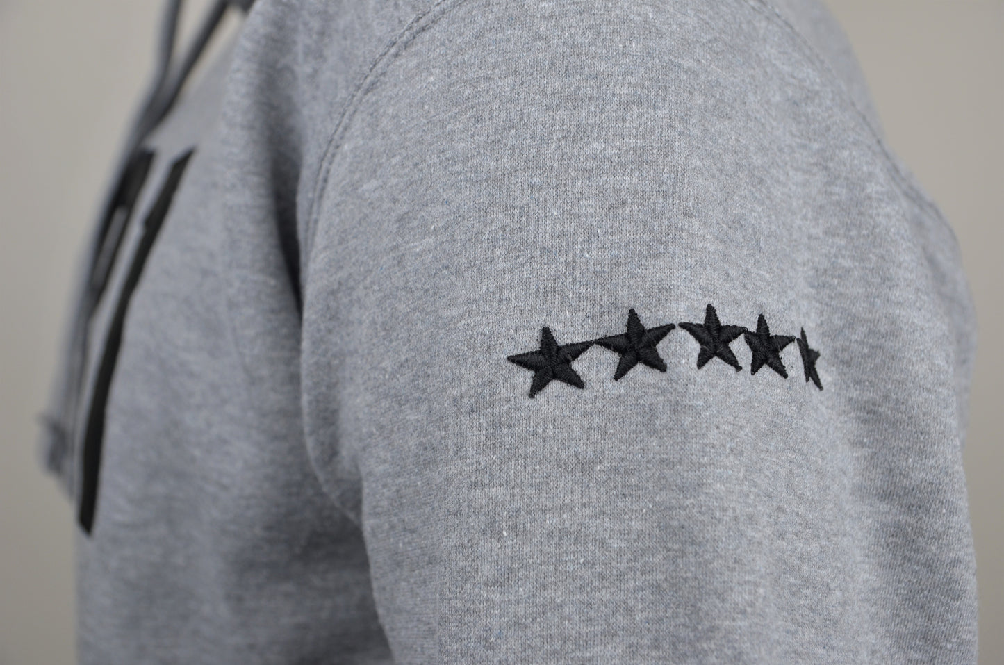 TU1881 5Star Grey & Black Hoodie